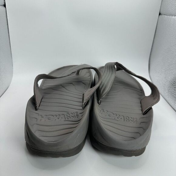 Hoka One One ORA Recovery Flip Flops Mens Size 13 Gray Cushioned main image 8